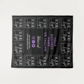 Zwart Paars Uw Logo en sociale media Wandkleed (Voorkant (horizontaal))