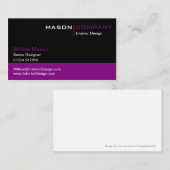 Zwart-Paars zakelijk Visitekaartje (Voorkant / Achterkant)