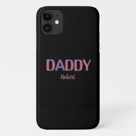 Zwart &Paarse aangepaste naam Daddy Case-Mate iPhone Case