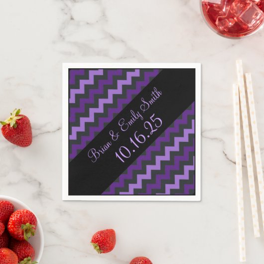 Zwart paarse, aanpasbare papieren servetten (Insitu)