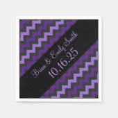 Zwart paarse, aanpasbare papieren servetten (Voorkant)