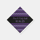 Zwart paarse, aanpasbare papieren servetten (Hoek)