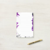 Zwart & Paarse Abstracte Ontwerp 3M Post-it® Notit Notes (Op bureau)