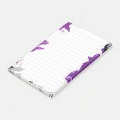 Zwart & Paarse Abstracte Ontwerp 3M Post-it® Notit Notes (Schuin)