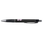 Zwart paarse aquarel bloemmonogram pen (Bodem)