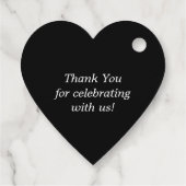 Zwart Paarse Bloemen Dank u Bedankjes Labels (Achterkant)