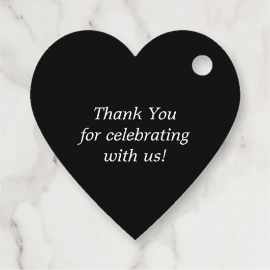 Zwart Paarse Bloemen Dank u Bedankjes Labels (Achterkant)