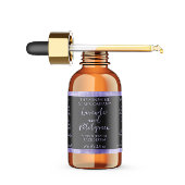 Zwart & Paarse Cosmetica Druppelflesetiket Etiket