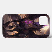 Zwart Paarse Eenhoorn Fantasy Art Case-Mate iPhone Case (Achterkant (horizontaal))