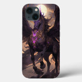 Zwart Paarse Eenhoorn Fantasy Art Case-Mate iPhone Case (Achterkant)