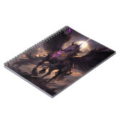 Zwart Paarse Eenhoorn Fantasy Art Notitieboek (Linkerzijde)