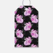 Zwart, Paarse en zilveren gotische bruiloft cadeau Cadeaulabel (Achterkant)