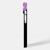 Zwart paarse glitter druppelt naam Case-Mate iPhone case (Achterkant / Links)