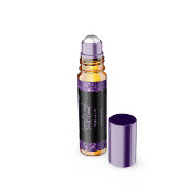 Zwart & Paarse Glitter Parfum Roller Flessenlabel Waterfles Etiket