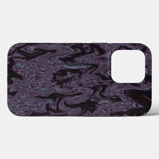 Zwart & Paarse golving Case-Mate iPhone Case (Achterkant (horizontaal))
