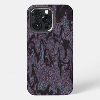 Zwart & Paarse golving iPhone 13 Pro Hoesje