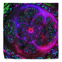 Zwart Paarse Kosmische Fractale Kunst