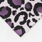 Zwart Paarse luipaard Fleece Deken (Hoek)