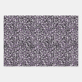 Zwart Paarse luipaard Inpakpapier Vel (Voorkant 3)