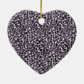 Zwart Paarse luipaard Keramisch Ornament (Achterkant)