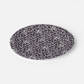 Zwart Paarse luipaard Papieren Bordje (Gekanteld)