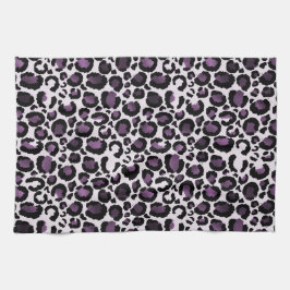 Zwart Paarse luipaard Theedoek