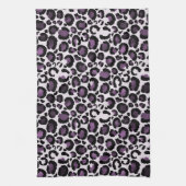 Zwart Paarse luipaard Theedoek (Verticaal)