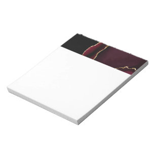 Zwart Paarse Marmer Agaat Chic Goud Luxe Elegant Notitieblok