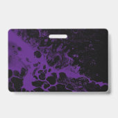 Zwart & Paarse Marmer Hallo Achter het Masker Badge (Achterkant)