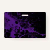 Zwart-Paarse marmer Hallo achter het masker Badge (Achterkant)