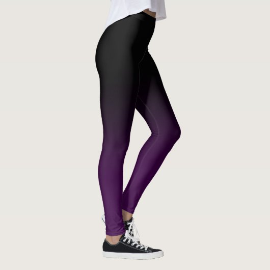 Zwart-Paarse ombre Legginings Leggings (Rechts)