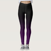 Zwart-Paarse ombre Legginings Leggings (Voorkant)