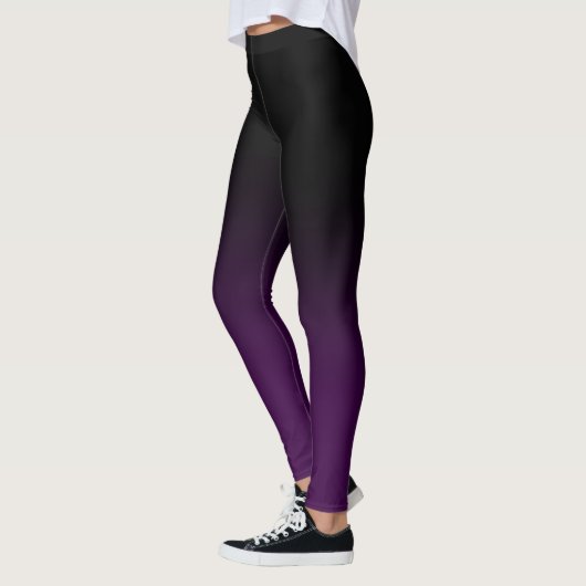 Zwart-Paarse ombre Legginings Leggings (Links)