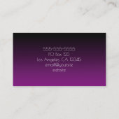 Zwart-Paarse Ombre Visitekaartje (Achterkant)