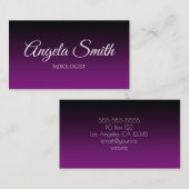 Zwart-Paarse Ombre Visitekaartje (Voorkant / Achterkant)