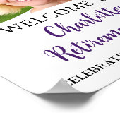 Zwart Paarse pensioenfeest 8.5x11 foto Poster (Hoek)