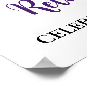 Zwart Paarse Pensioenpartij Custom 20x30 Poster (Hoek)