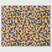 Zwart Paarse Sinaasappel Bold Fun Herfst Verjaarda Cadeaupapier (Vlak)