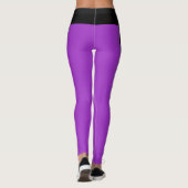 Zwart Paarse Strepen Patroon Custom Name Patricia Leggings (Achterkant)