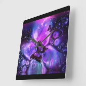 Zwart-Paarse vlinderkast Vierkante Klok (Hoek)