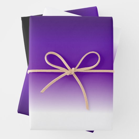 Zwart Paarse Witte Ombre Verpakking Papier Blad Se Inpakpapier Vel (In situ)