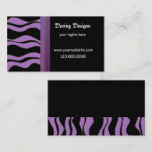 Zwart-Paarse Zebra afdrukken Visitekaartje (Voorkant / Achterkant)