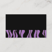 Zwart-Paarse Zebra afdrukken Visitekaartje (Achterkant)