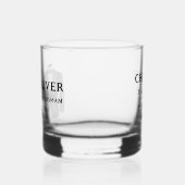 Zwart pak Groomsman voorstel Whiskey Glass Whisky Glas (Links)