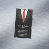Zwart pak Visitekaartje magneten (Voorbeeld)