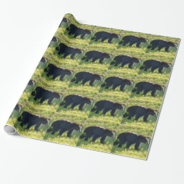 Zwart pakpapier met papa beer