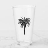 Zwart Palm Tree glas Tumbler (Voorkant)