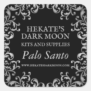 Zwart  Palo Santo Vierkante Sticker