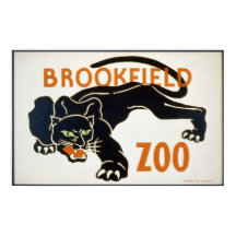 Zwart paneel bij de Brookfield Zoo WPA