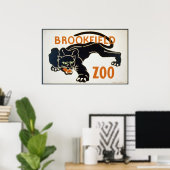 Zwart paneel bij de Brookfield Zoo WPA Poster (Thuiskantoor)